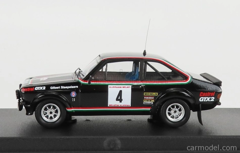 Trofeu Ford england Escort Mkii (night Version) N 4 Rally Ypres 1977 G.staepelaere - F.franssen 1:43 Black