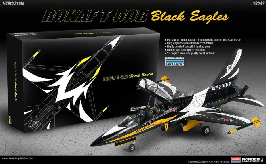 Model Kit letadlo 12242 - ROKAF T-50B "BLACK EAGLES" (1:48)