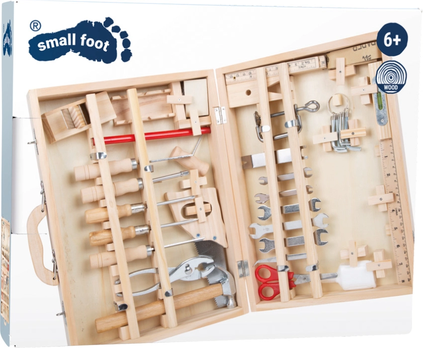 small foot Kufrík s dreveným náradím Deluxe – poškodený obal
