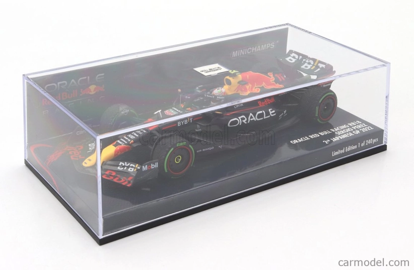 Minichamps Red bull F1 Rb18 Team Oracle Red Bull Racing N 11 2nd Japan Gp 2022 Sergio Perez 1:43 Matná modrá žltá červená