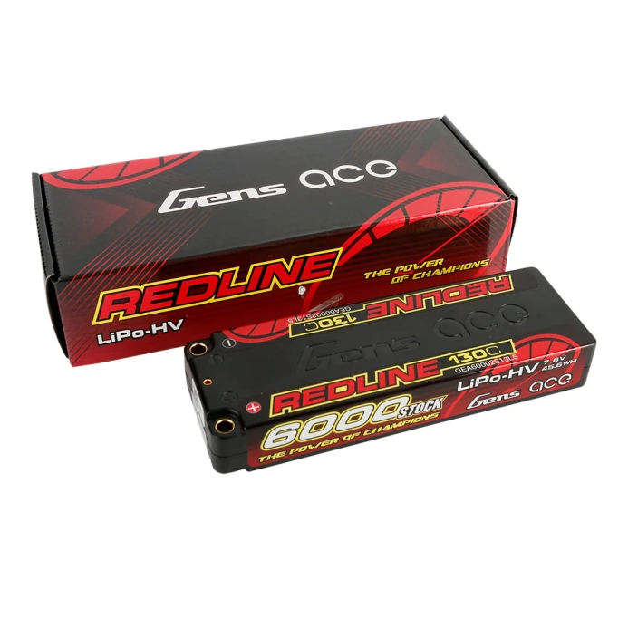 Gens ace akumulátor HV LiPo Redline 1.0 6000mAh 2S2P 7.6V 130C HardCase 57# | RCprofi.cz
