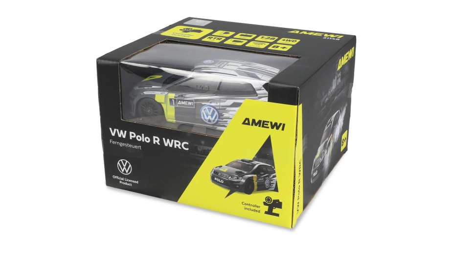 VW Polo R WRC Rally/Drift 4WD 1:28 RTR šedý