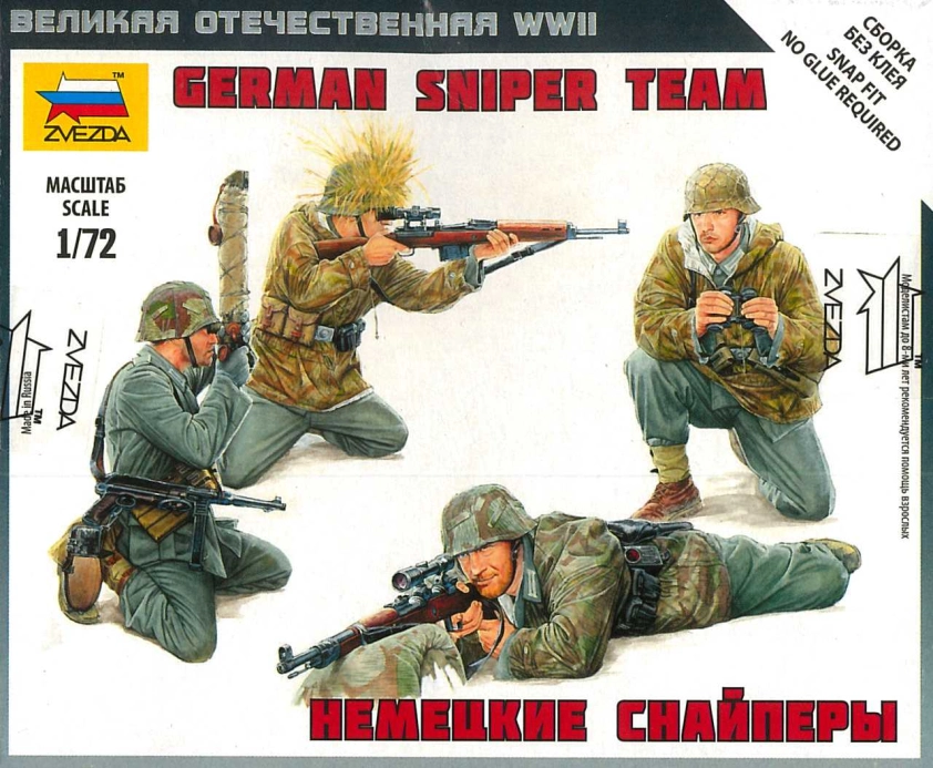 Zvezda figurky - němečtí odstřelovači (1:72)