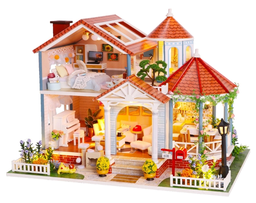 Detský miniatúrny domček Domček z farebnej glazúry