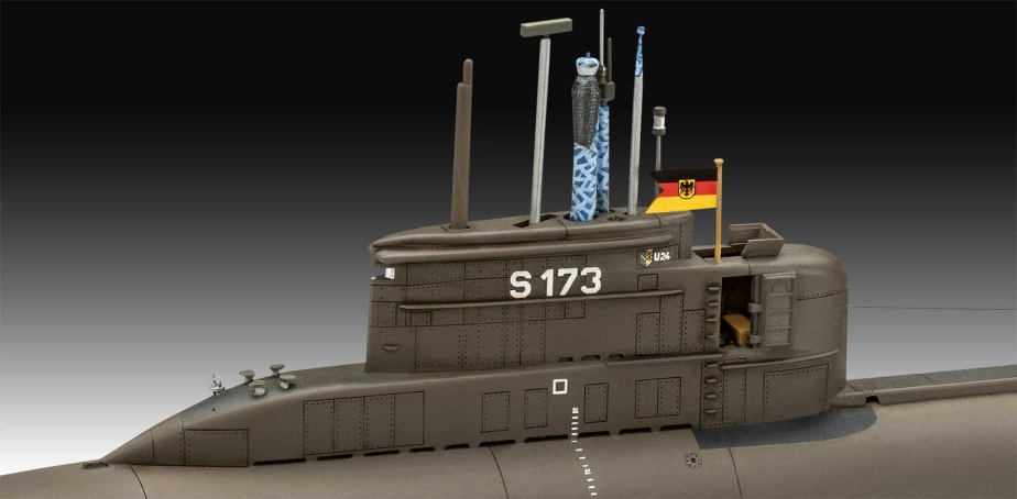 Plastic ModelKit ponorky 05186 – 70 Years Bundeswehr: Wilhelm Bauer, Type 206A, Class 2 (1:144)