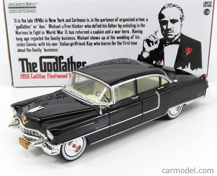 Greenlight Cadillac Fleetwood Series 60 Special 1955 - Il Padrino - The Godfather 1972 1:24 Black