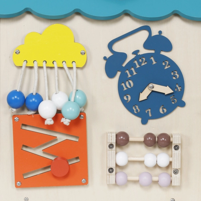 2Kids Toys Activity board Domeček tyrkysový - poškozený obal
