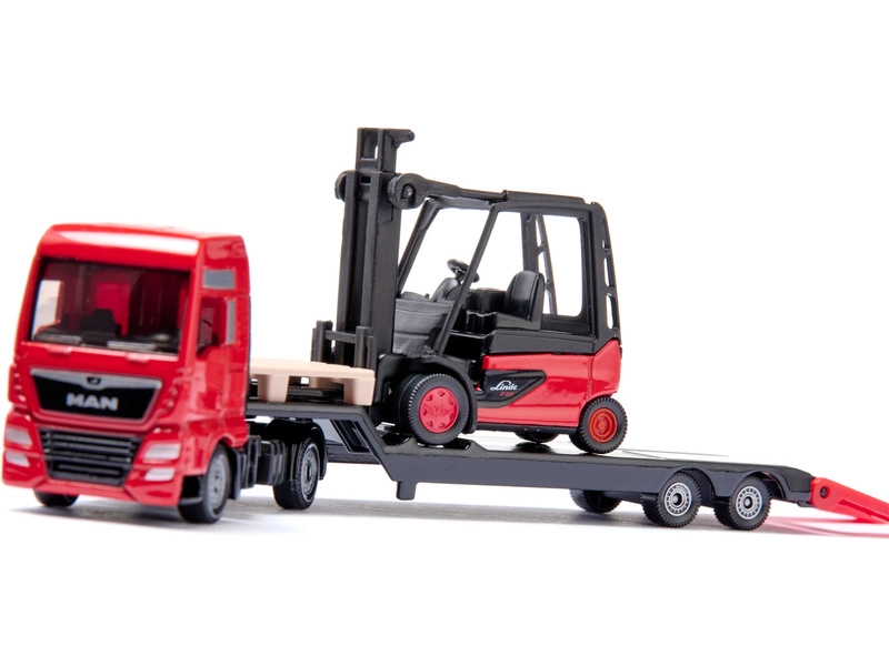 SIKU Super - Tahač MAN s návěsem a vysokozdvižným vozíkem Linde 1:87