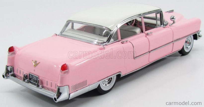 Greenlight Cadillac Fleetwood Series 60 1955 - Personal Car Elvis Presley 1:18 Růžová Bílá