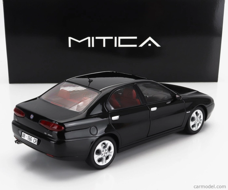 Mitica-diecast Alfa romeo 166 3.0 V6 1998 – Red Interior 1:18 Black