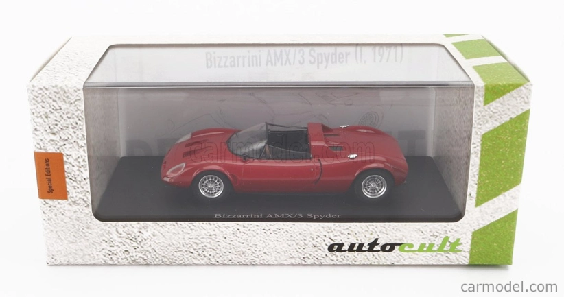 Autocult Bizzarrini Amx/3 Spider Taliansko 1971 1:43 Červená