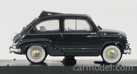 Brumm Fiat 600 1956 Tetto Aperto - Otvorená strecha 1:43 Tmavomodrá