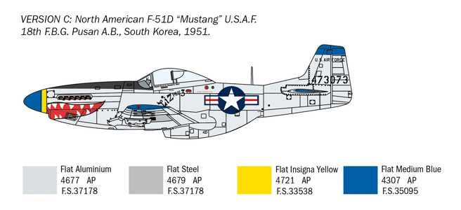Model Kit letadlo 1452 - F-51D "Korean War" (1:72)