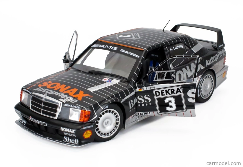 Werk83 Mercedes benz 190e 2.5 16v Evo2 Team Amg Motorenbau Gmbh N 3 Champion Dtm Sezóna 1992 Klaus Ludwig 1:18 Sivá čierna biela