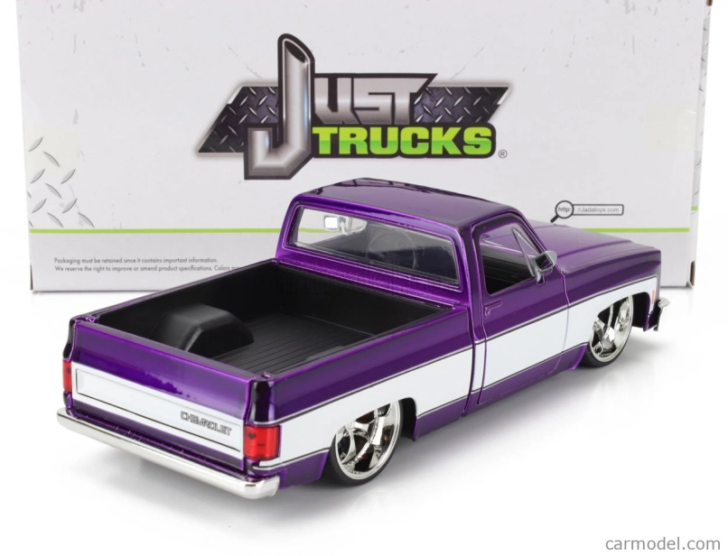 Jada Chevrolet C-10 Pick-up Custom 1985 1:24 Purple White