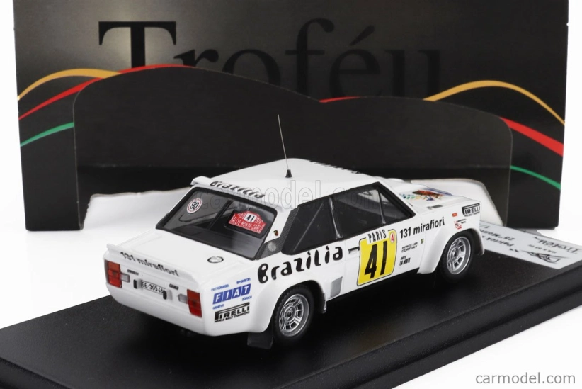 Trofeu Fiat 131 Abarth (night Version) N 1 Rally Montecarlo 1978 Patrick Lier - Jean Robert Corthay 1:43 Bílá