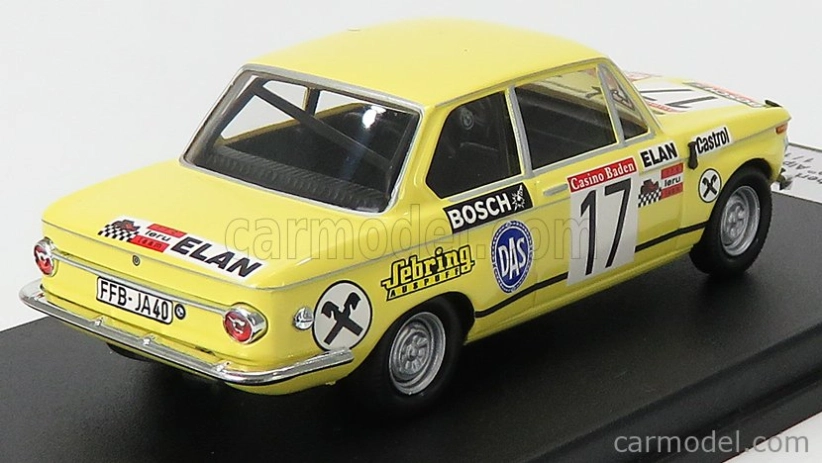 Trofeu BMW 2002 (night Version) N 17 Rally Alpenfahrt 1973 H.grunsteidl - G.hopf 1:43 Žlutá