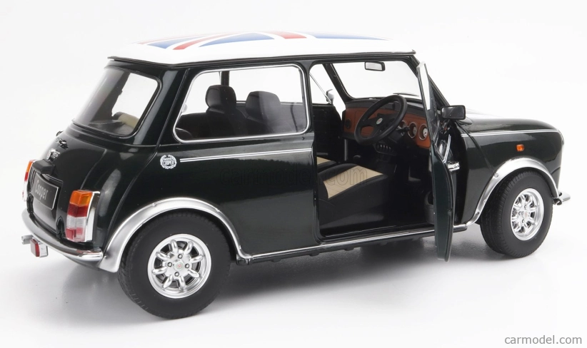 Mini Cooper Rhd 1992 s Union Jack 1:12 zelená biela