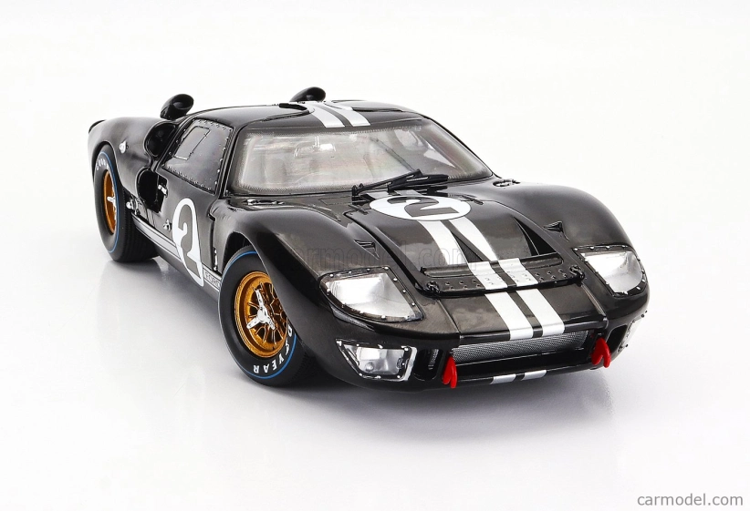 Shelby-collectibles Ford usa Gt40 Mkii 7.0l V8 Team Shelby American Inc. N 2 Víťaz 24h Le Mans 1966 B.mclaren - C.amon 1:18 Čierna strieborná