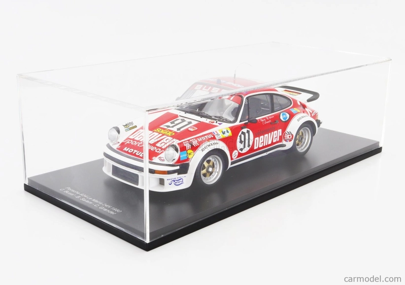 Spark-model Porsche 911 934 3.0l F6 Turbo Team Asa Cachia N 91 24h Le Mans 1980 C.bussi - B.salam - C.grandet 1:18 Červená Bílá