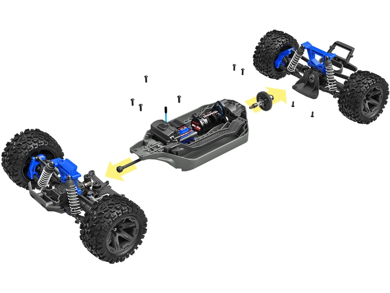 RC auto Traxxas Rustler 1:10 2BL 4WD RTR, červené