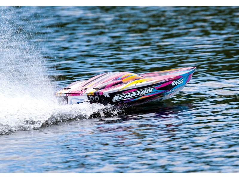 RC loď Traxxas Spartan TQi RTR, červená
