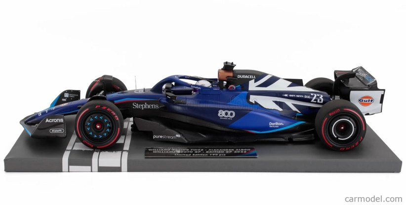 Minichamps Williams F1  Fw45 Team Williams Racing N 23 (800th Gp) British Gp 2023 Alexander Albon 1:18 Blue
