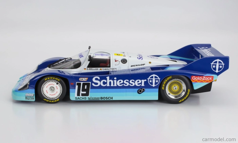 Werk83 Porsche 956b 2.6l Turbo Team Brun Motorsport N 19 1000km Spa 1985 Stefan Bellof - Thierry Boutsen 1:12 2 Tóny Modrá Biela