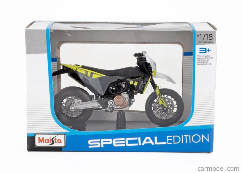 Maisto Husqvarna Husky 701 Supermoto 2023 1:18 čierno-žltá