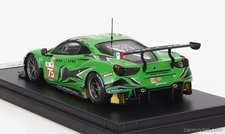 Looksmart Ferrari 488 Gte Evo 3.9l Turbo V8 Team Iron Lynx N 75 1:43, zelená