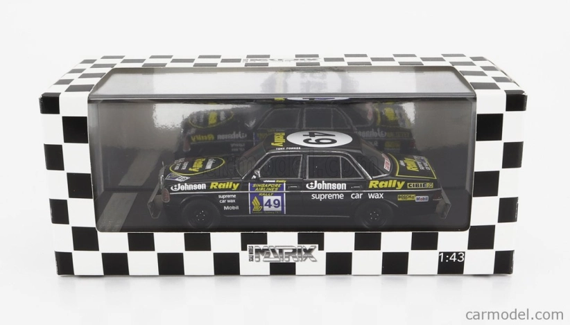 Modely v mierke Matrix Mercedes benz E-class 280e N 49 2nd Rally London - Sidney Marathon 1977 T.fowkes - P.o'gorman 1:43 Black