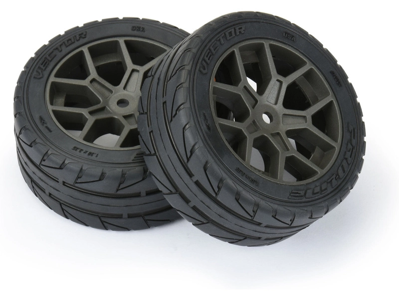 Kolesá Pro-Line 2,4", pneumatiky Vector S3 35/85 Belted, disk sivý H12 (2)