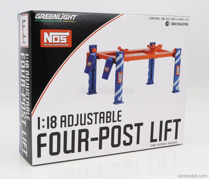 Greenlight Accessories Nos Čtyřsloupový zvedák 1:18, oranžová