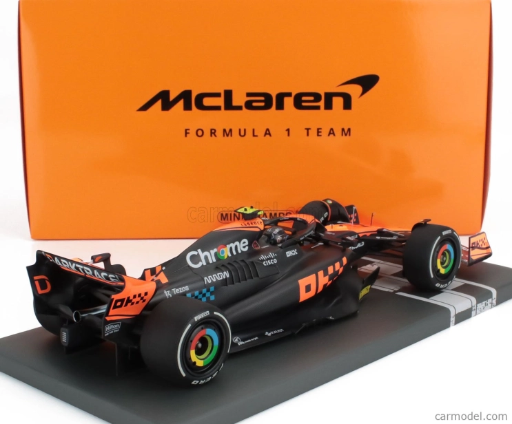 Minichamps Mclaren F1 Mcl60 Team Mclaren N 4 2nd Singapore Gp 2023 Lando Norris 1:18 Orange Blue Black