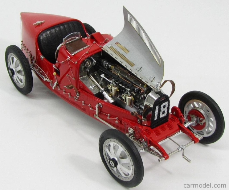 Cmc Bugatti T35 N 18 National Colour Project Spain 1924 1:18 Červená Žlutá