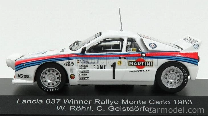 Cmr Lancia 037 Martini N 1 Winner Rally Montecarlo 1983 Walter Rohrl - Christian Geistdorfer 1:43 Bílá