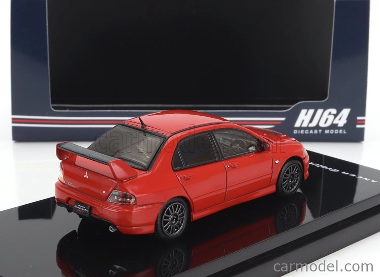 Zapaľovanie-model Mitsubishi Lancer Evolution Ix Gsr s motorom 2003 1:64 červená