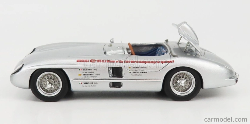 Schuco Mercedes benz Racing Car Transporter Truck Rennwagen 1955 With 300 Slr Spider 1:43 Modrá Stříbrná