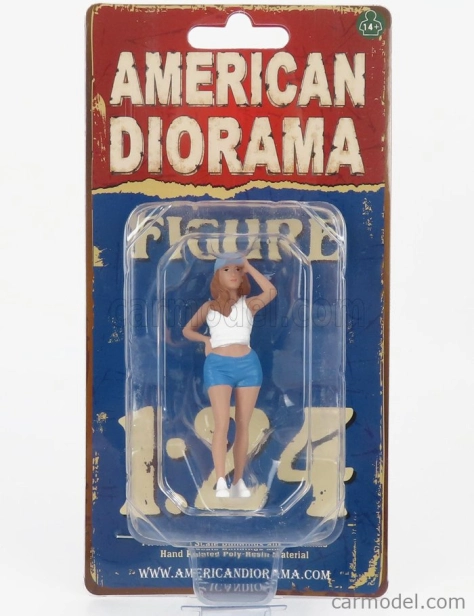 American diorama Figures Girl Car Meet 2 - Figure Iii 1:24 Bílá Modrá