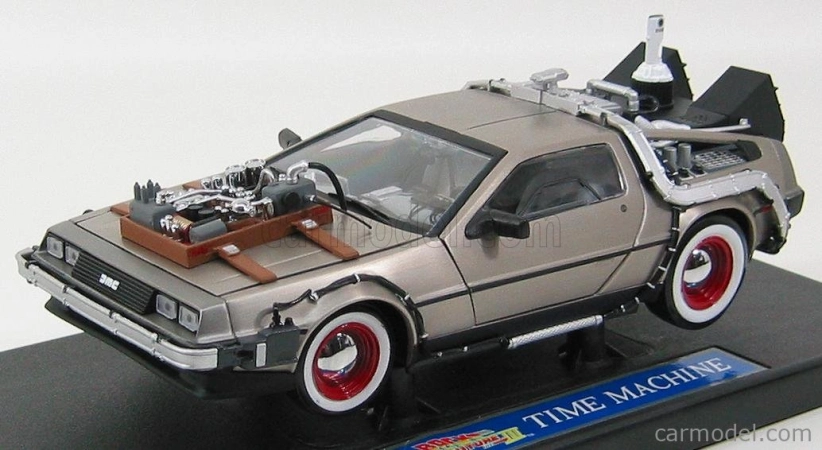 Sun-star De lorean Time Machine - Back To The Future 3 - Ritorno Al Futuro 3 1:18 Silver