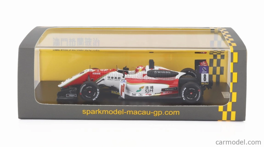 Spark-model Dallara F312 N 8 Macau F3 Race 2 2017 Guanyu Zhou 1:43 Biela červená