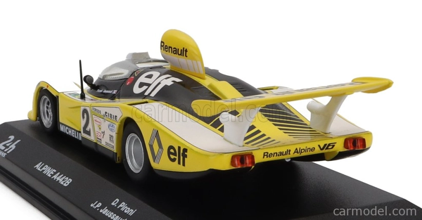 Edicola Renault Alpine A442b 2.0l Turbo V6 Team Renault Sport N 2 Víťaz 24h Le Mans 1978 Didier Pironi - Jean Pierre Jaussaud 1:43 Žltá Biela Čierna