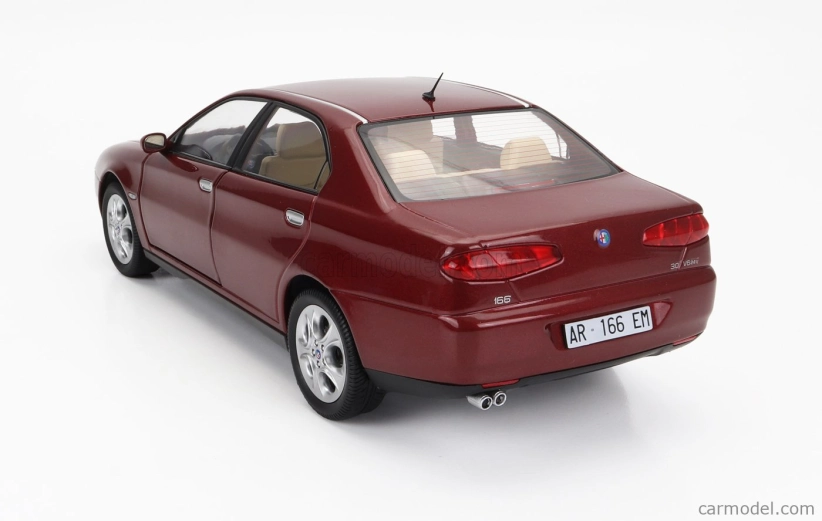 Mitica-diecast Alfa romeo 166 3.0 V6 1998 – Beige Interior 1:18 Rosso Proteo Met Red