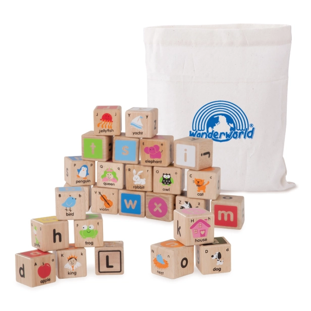 Wonderworld Drevené kocky ABC