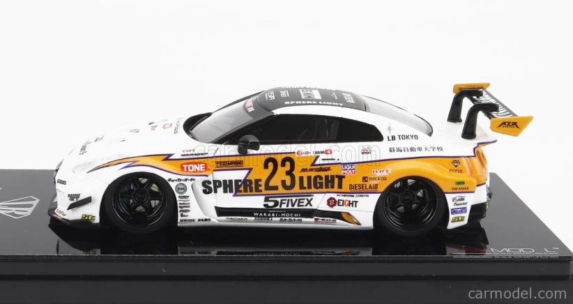 Truescale Nissan 35gt-rr Lb-silhouette N 23 Works Liberty Walk 2020 1:43 Biela žltá čierna