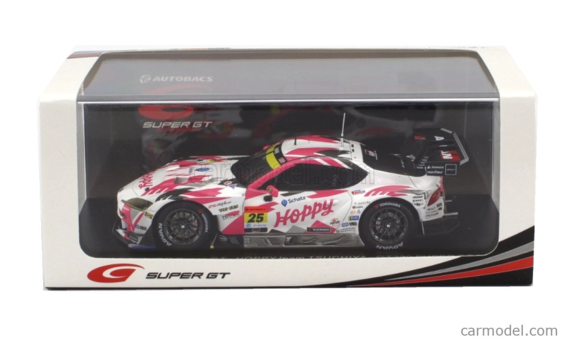 Spark-model Toyota Gr Supra Team Tsuchiya N 25 Gt300 Class Super Gt 2023 T.suganami - S.nonaka 1:43 White Fucsia