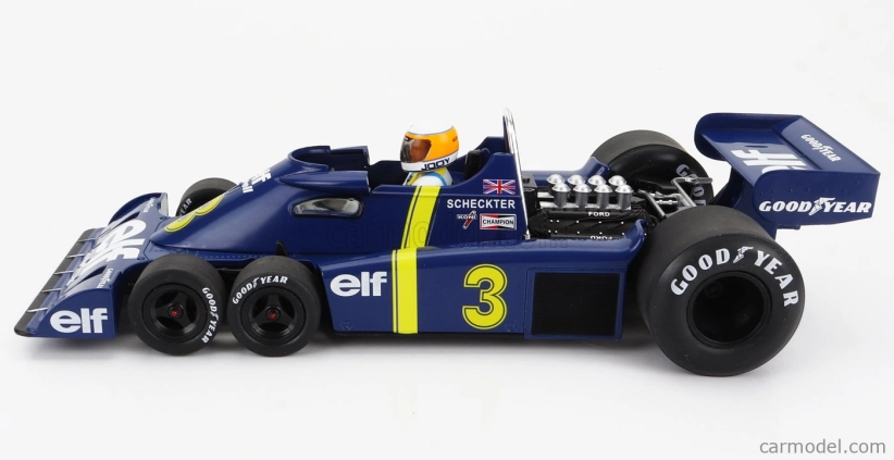 Mcg Tyrrell F1 P34 Elf 6 Wheeler N 3 Pole Position, Winner Sweden Gp 1976 1:18