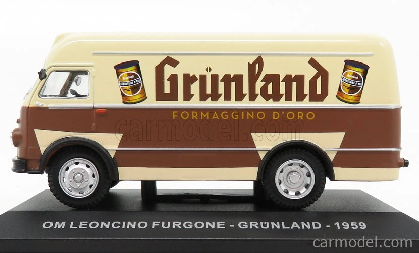 Edicola Om Fiat Leoncino Truck Van Grunland Formaggino D'oro 1959 1:43 Hnedá béžová