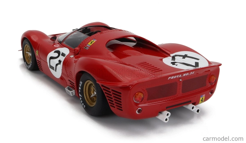 Werk83 Ferrari 330 P3 4.0l V12 Spider Team N.a.r.t. North American Racing N 27 24h Le Mans 1966 Pedro Rodriguez - Richie Ginther 1:18 Red