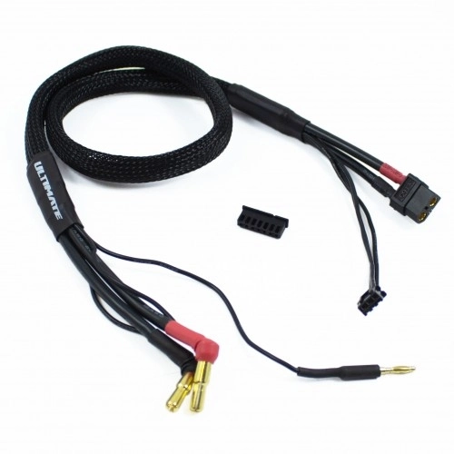 Čierny nabíjací kábel 2S G4/G5 v čiernom ochrannom puzdre - dĺžka 60 cm - (XT60, 3-pin XH)